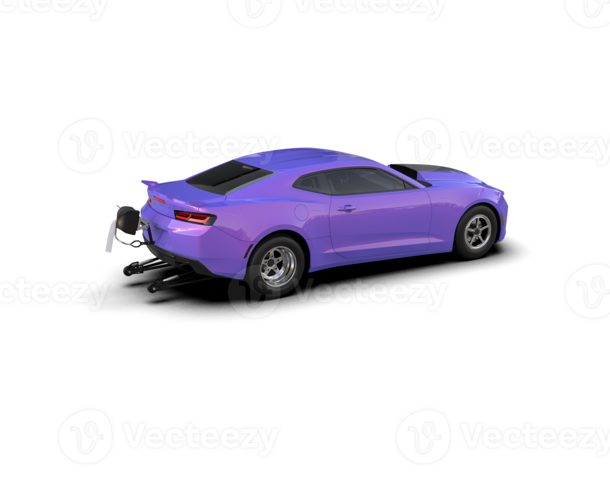 Realistic race car isolated on background. 3d rendering - illustration png