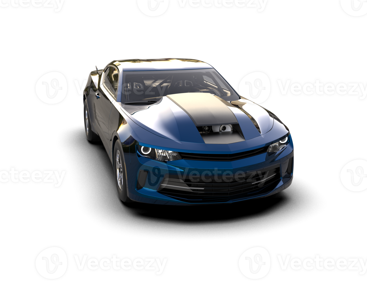 Realistic race car isolated on background. 3d rendering - illustration png