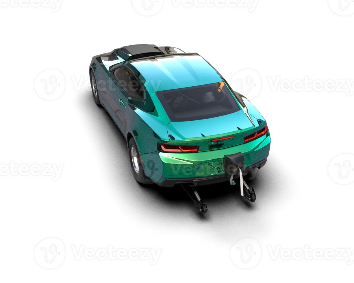 Realistic race car isolated on background. 3d rendering - illustration png