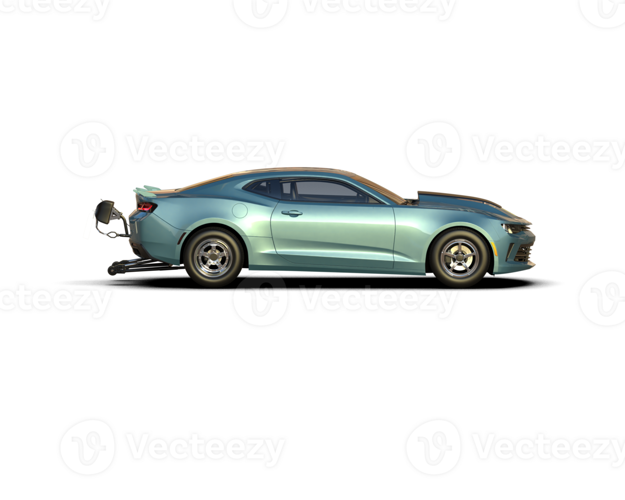 Realistic race car isolated on background. 3d rendering - illustration png