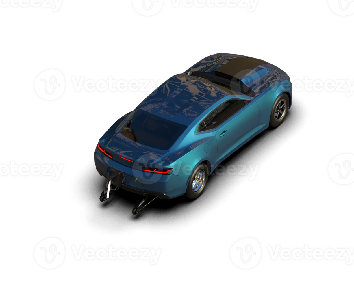 Realistic race car isolated on background. 3d rendering - illustration png
