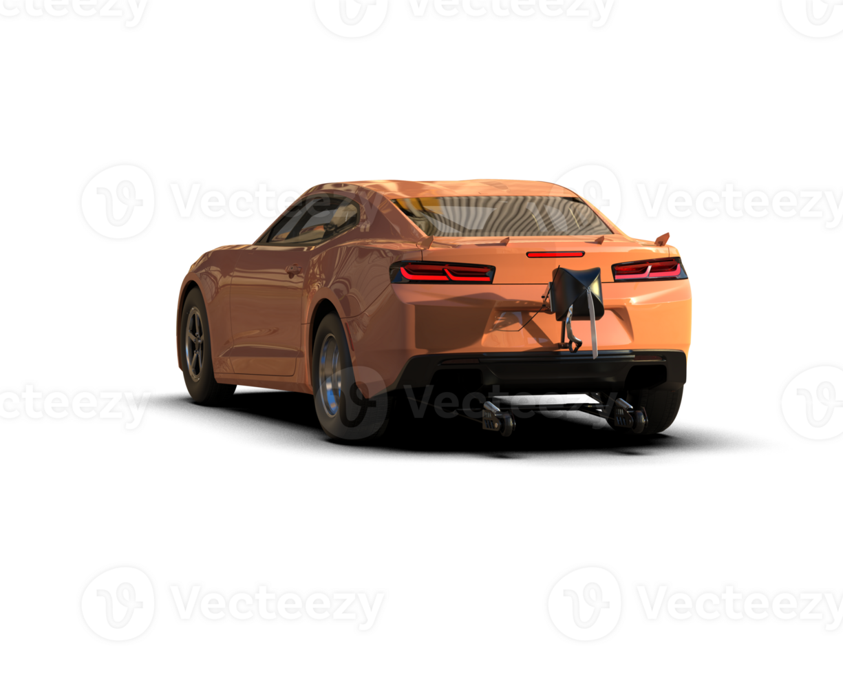 Realistic race car isolated on background. 3d rendering - illustration png