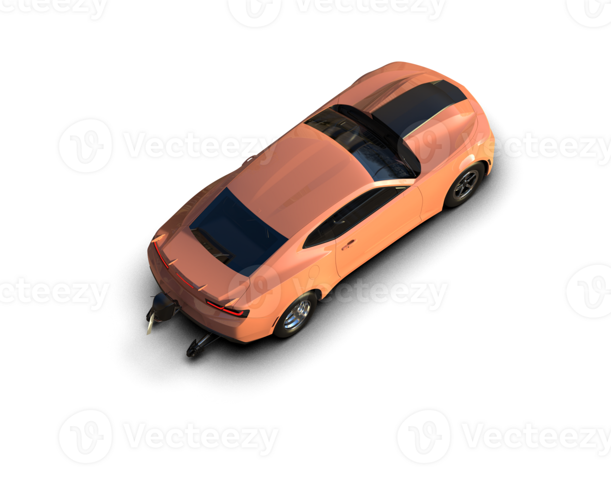Realistic race car isolated on background. 3d rendering - illustration png
