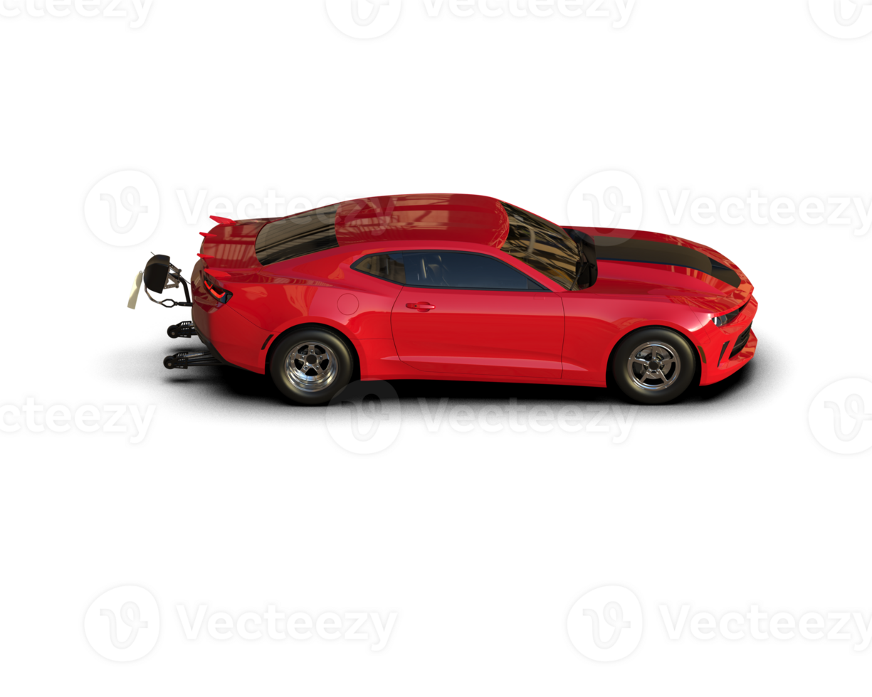 Realistic race car isolated on background. 3d rendering - illustration png