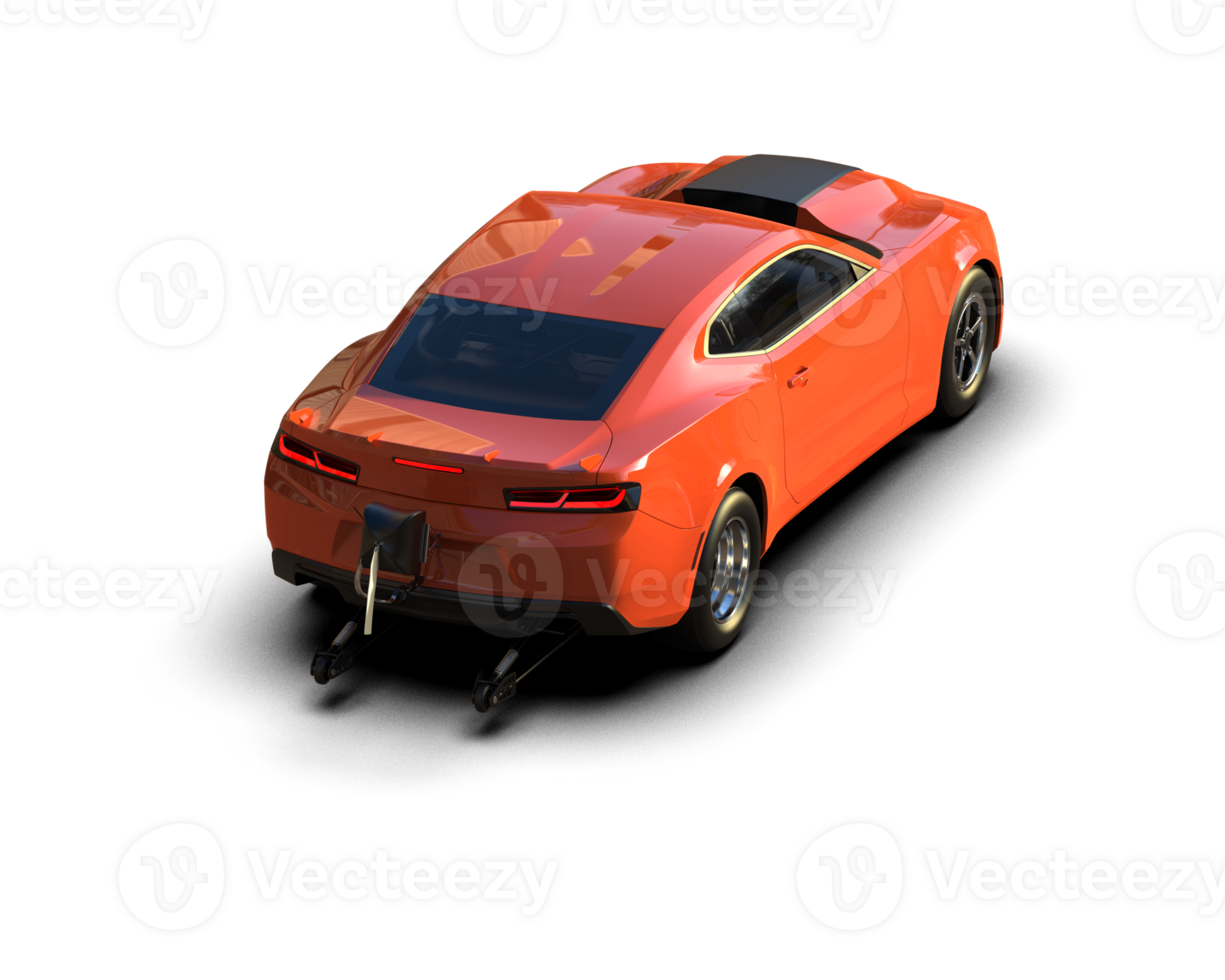 Realistic race car isolated on background. 3d rendering - illustration png
