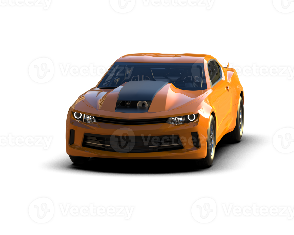 Realistic race car isolated on background. 3d rendering - illustration png