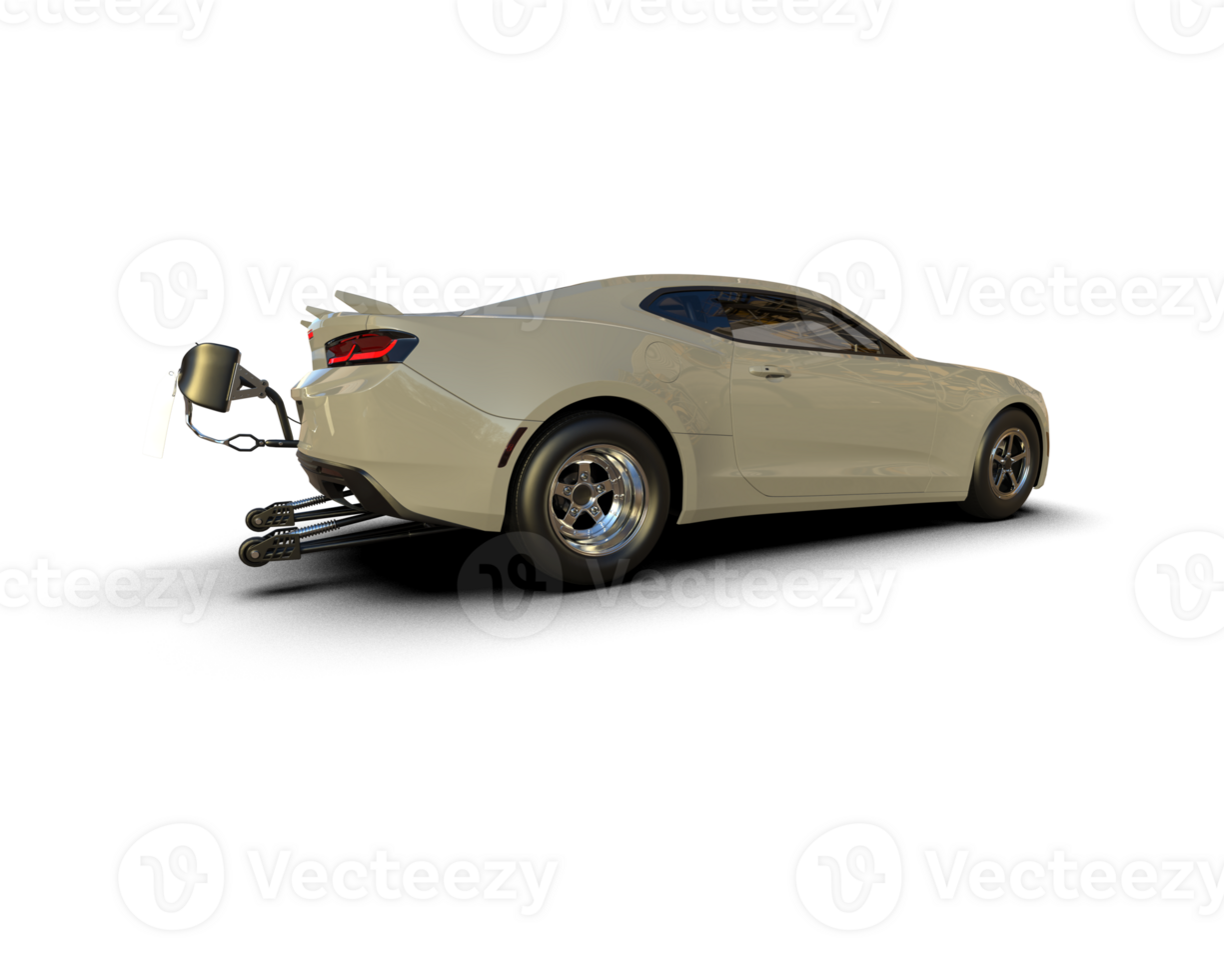Realistic race car isolated on background. 3d rendering - illustration png