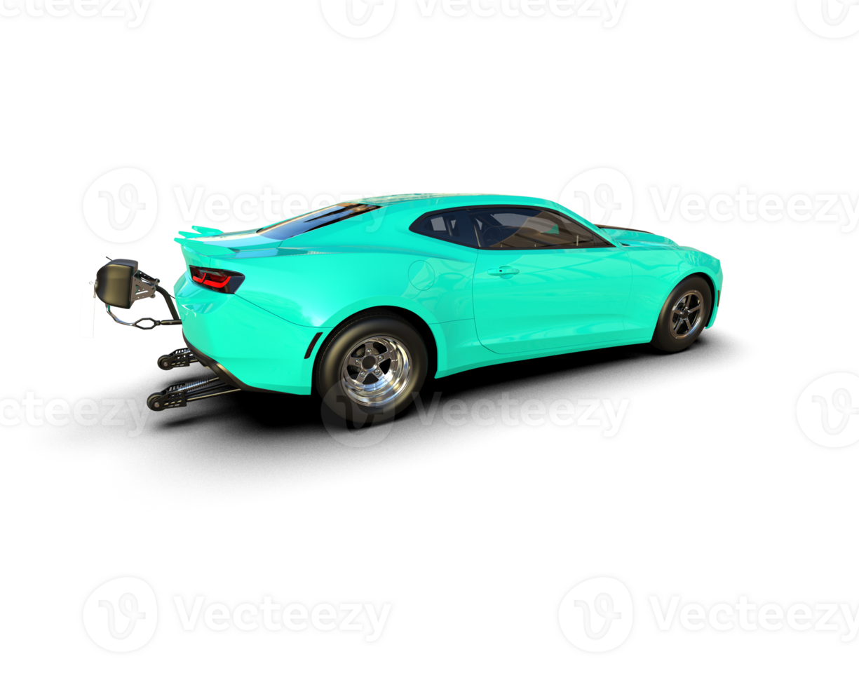 Realistic race car isolated on background. 3d rendering - illustration png