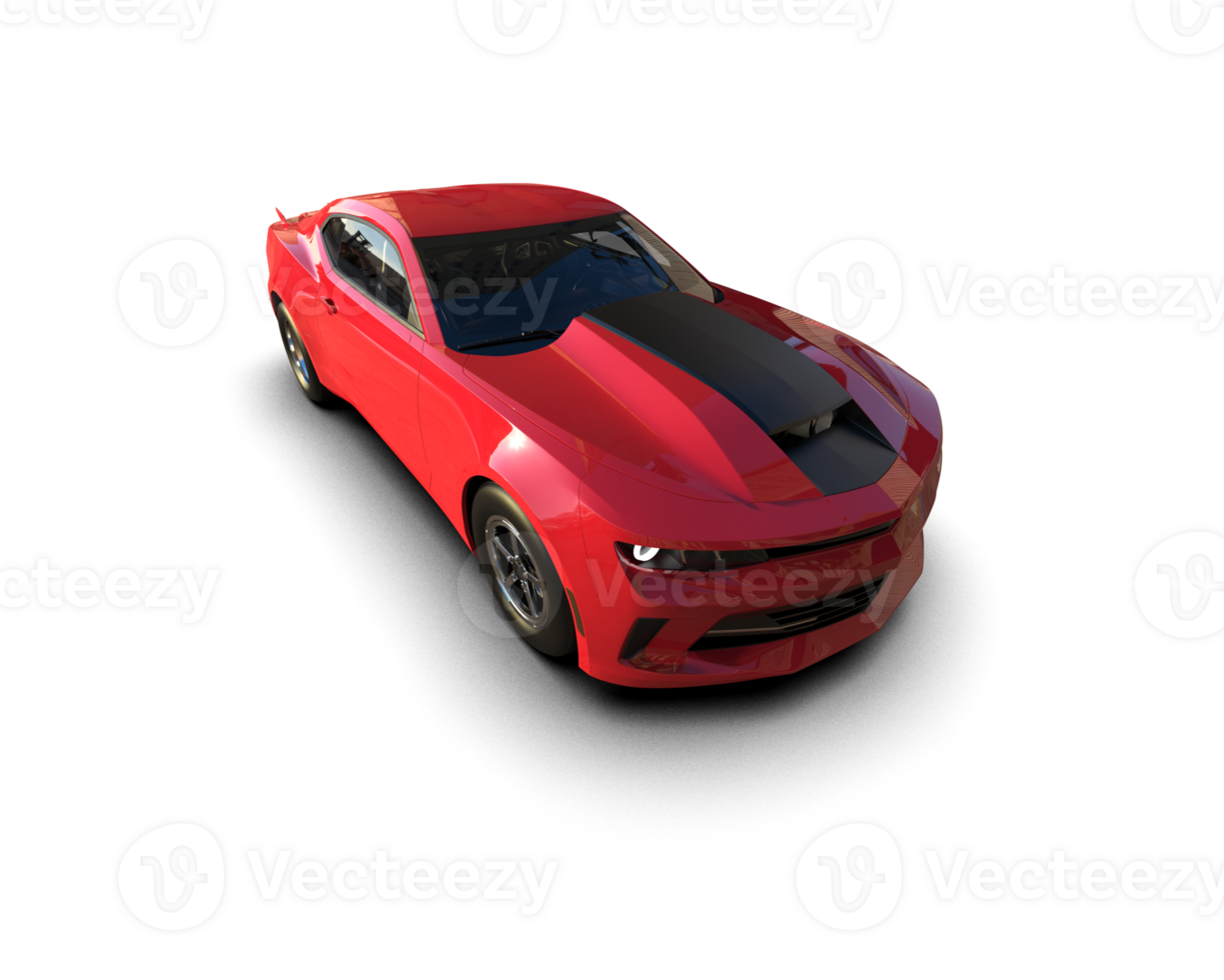 Realistic race car isolated on background. 3d rendering - illustration png