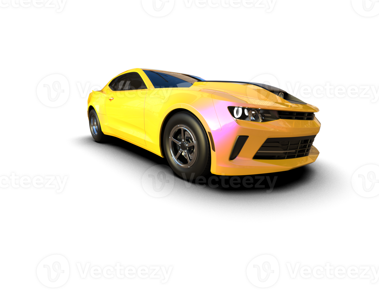 Realistic race car isolated on background. 3d rendering - illustration png