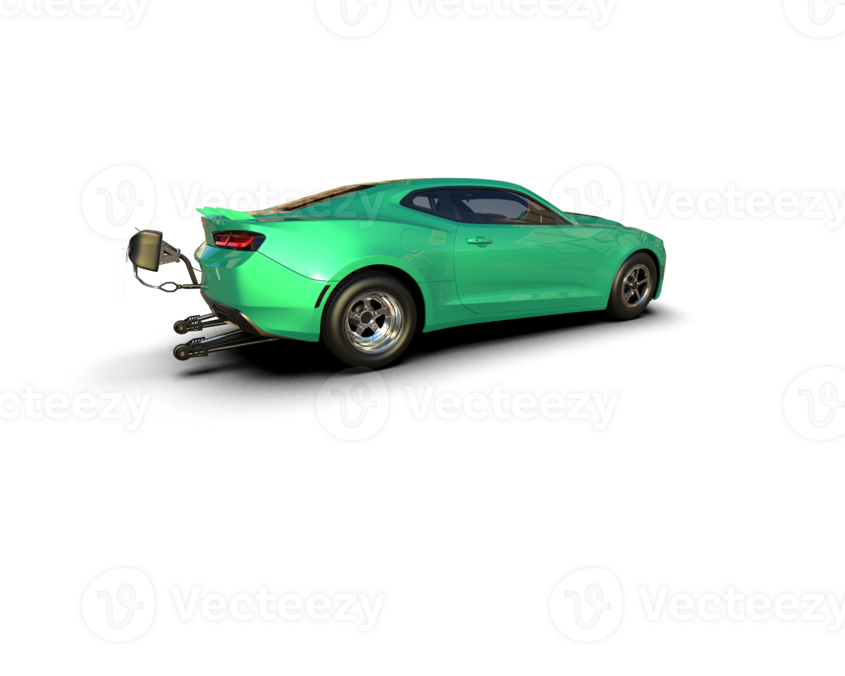Realistic race car isolated on background. 3d rendering - illustration png