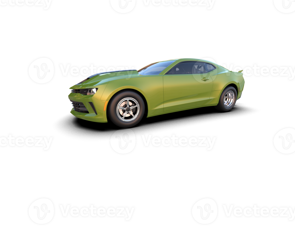 Realistic race car isolated on background. 3d rendering - illustration png
