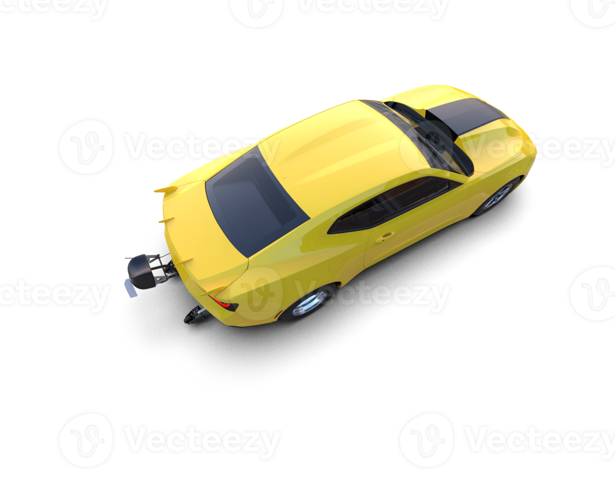 Realistic race car isolated on background. 3d rendering - illustration png