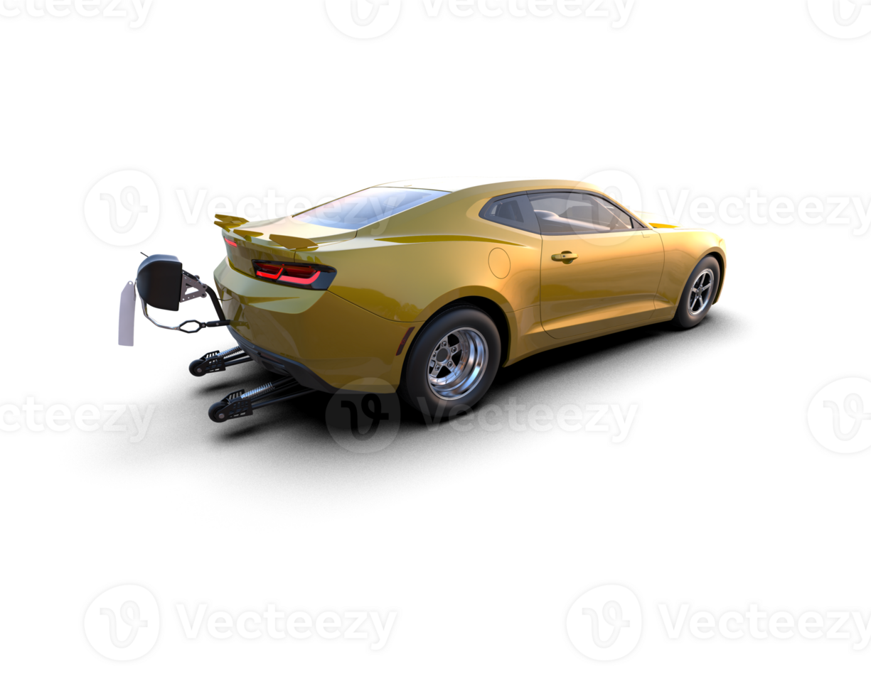 Realistic race car isolated on background. 3d rendering - illustration png