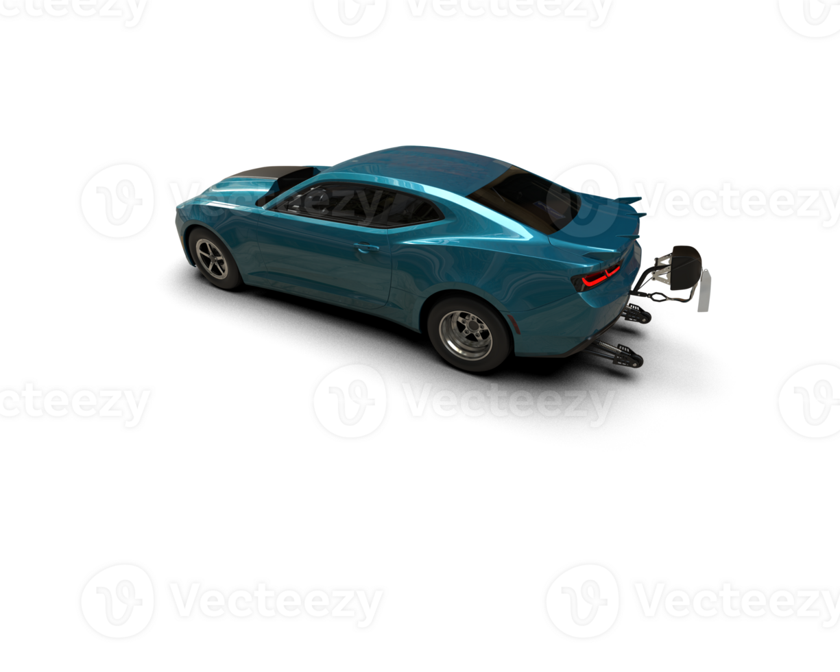 Realistic race car isolated on background. 3d rendering - illustration png