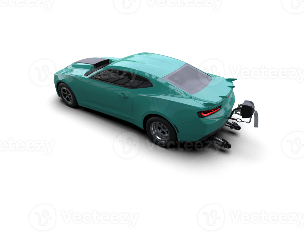 Realistic race car isolated on background. 3d rendering - illustration png