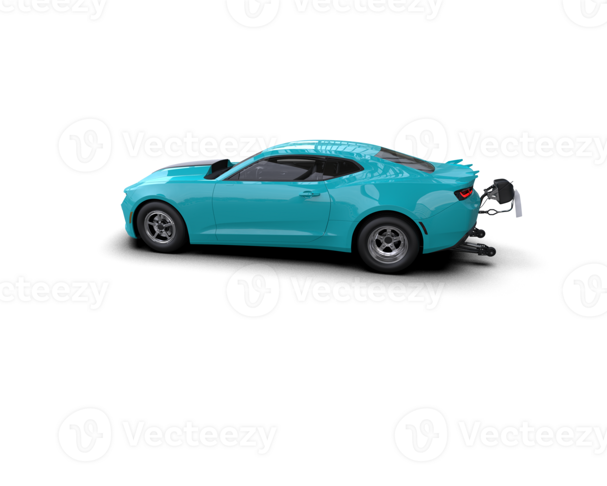 Realistic race car isolated on background. 3d rendering - illustration png