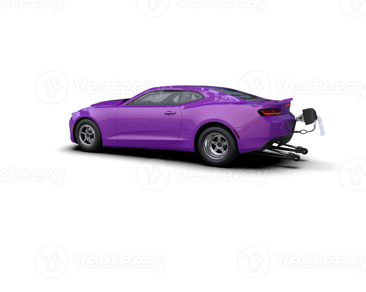 Realistic race car isolated on background. 3d rendering - illustration png