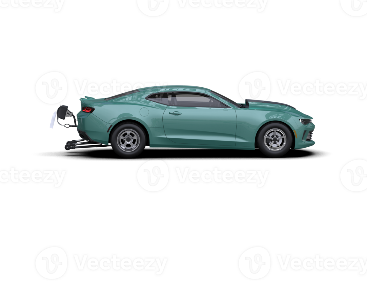 Realistic race car isolated on background. 3d rendering - illustration png