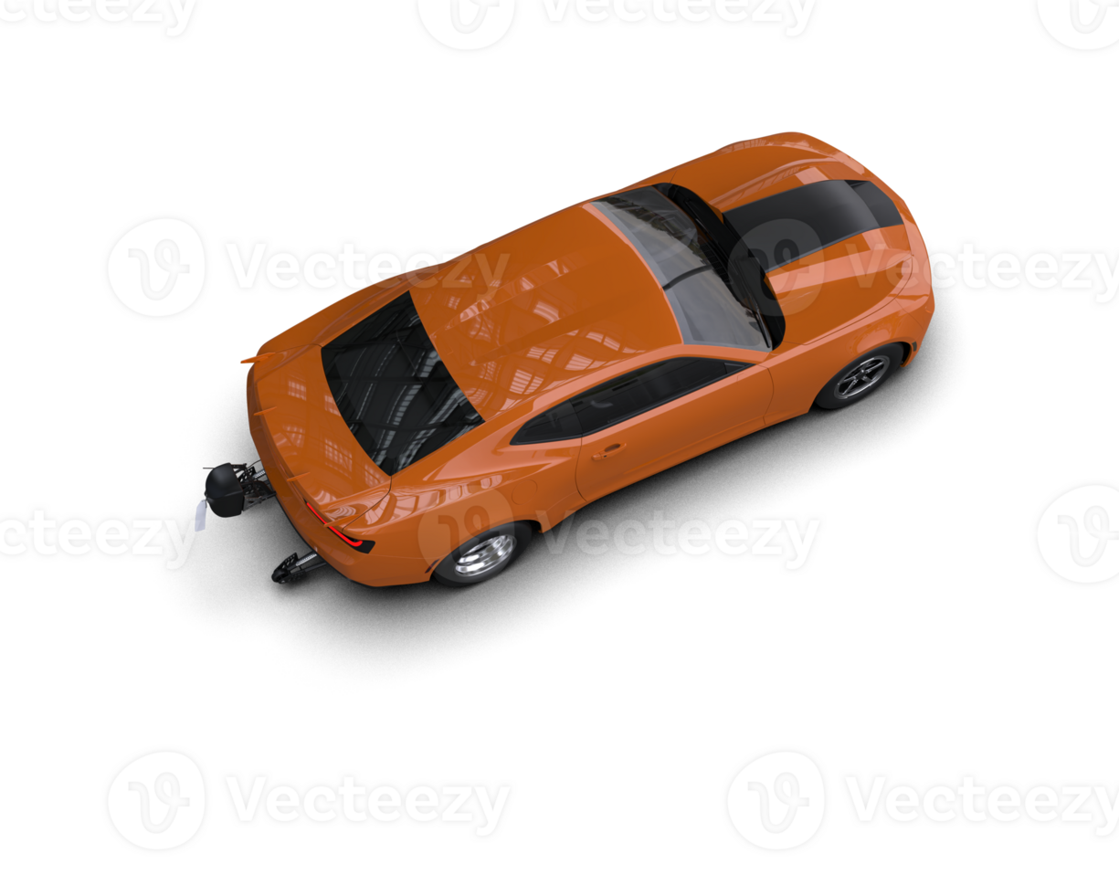 Realistic race car isolated on background. 3d rendering - illustration png