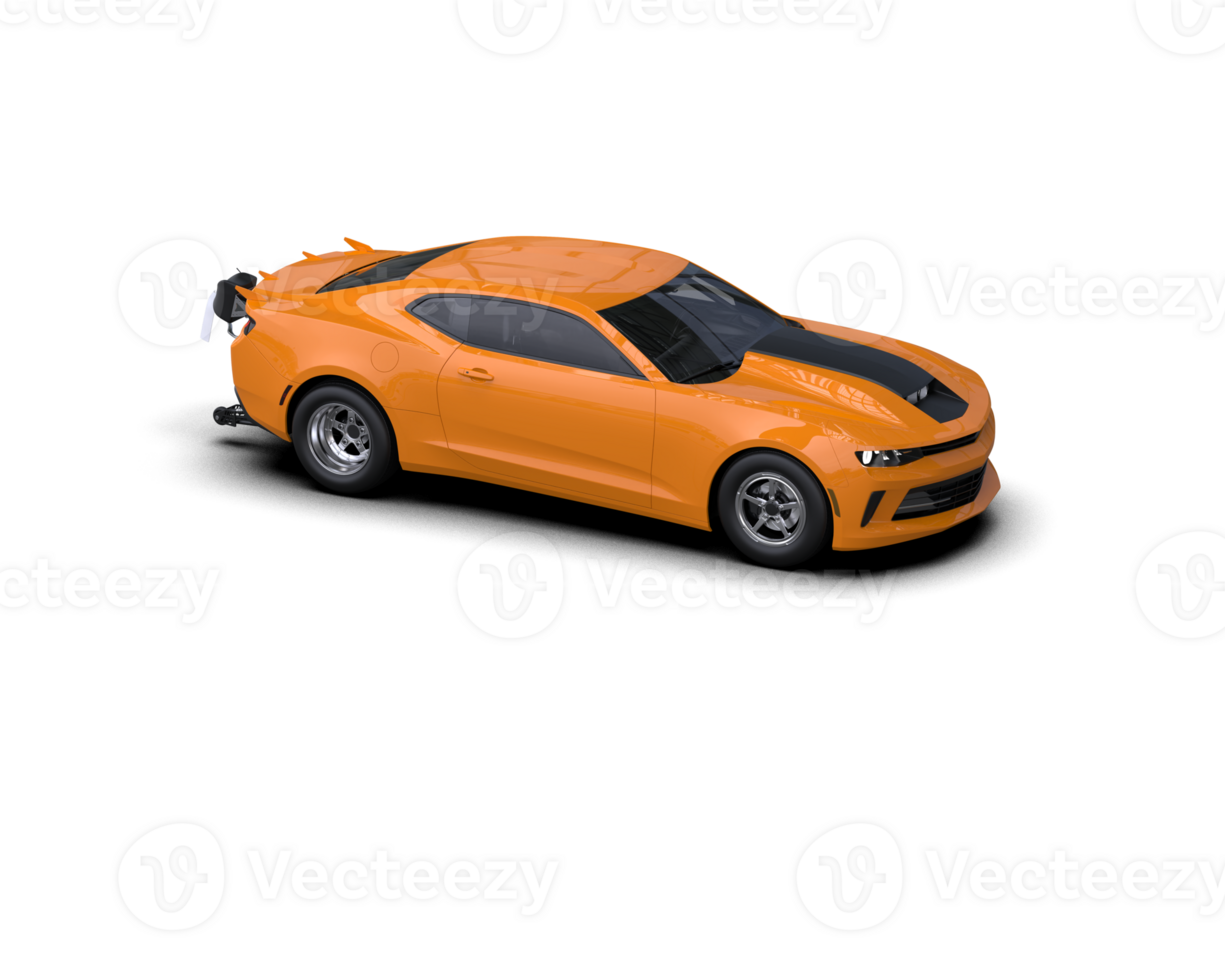 Realistic race car isolated on background. 3d rendering - illustration png