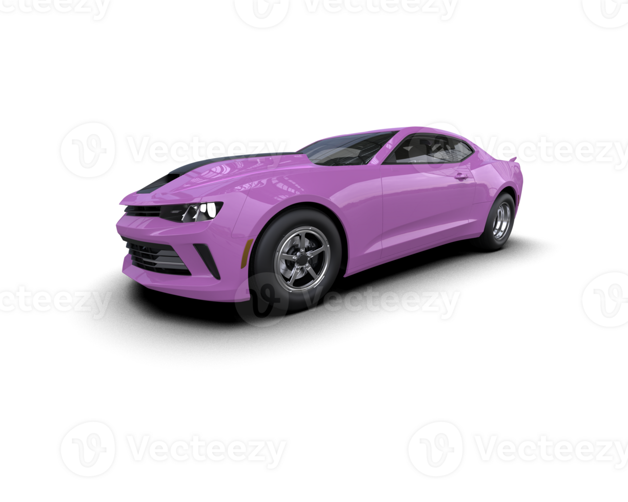 Realistic race car isolated on background. 3d rendering - illustration png