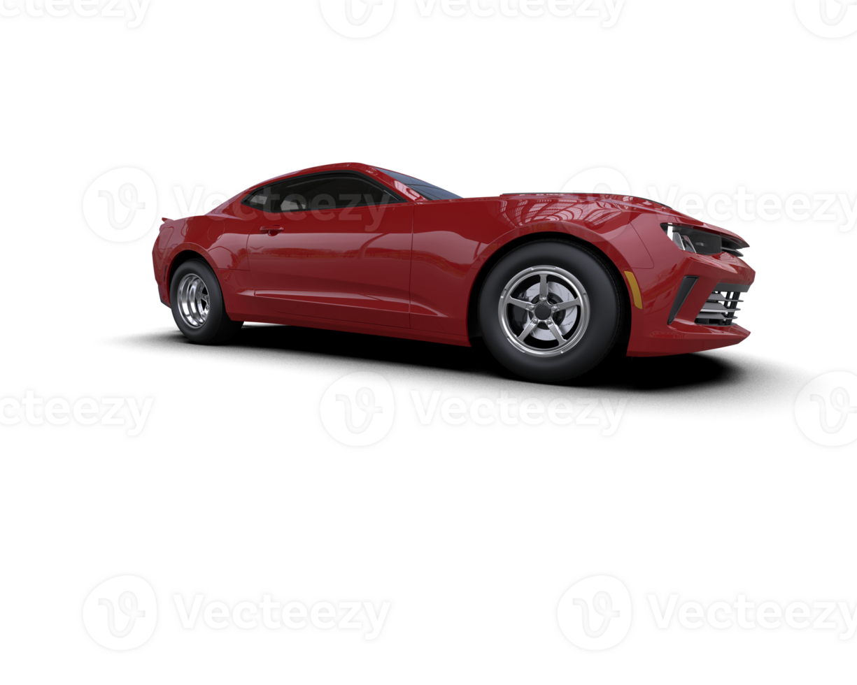 Realistic race car isolated on background. 3d rendering - illustration png