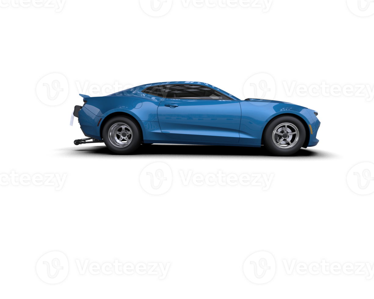Realistic race car isolated on background. 3d rendering - illustration png