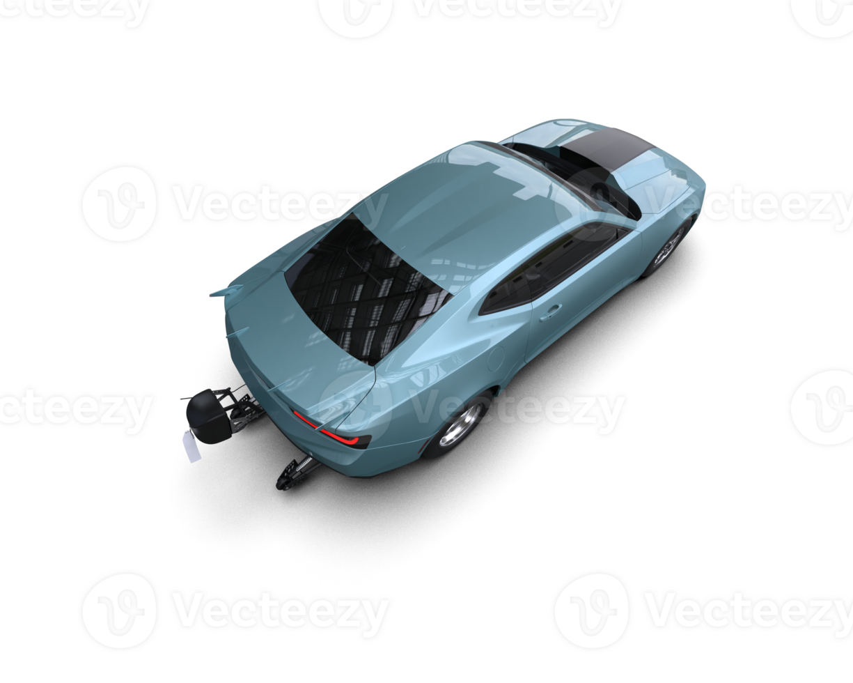 Realistic race car isolated on background. 3d rendering - illustration png