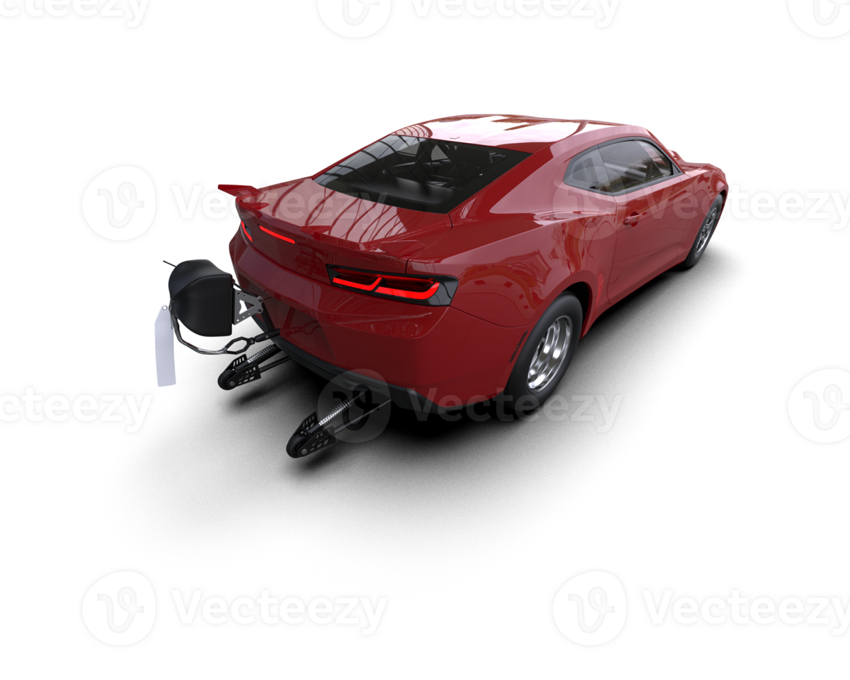 Realistic race car isolated on background. 3d rendering - illustration png