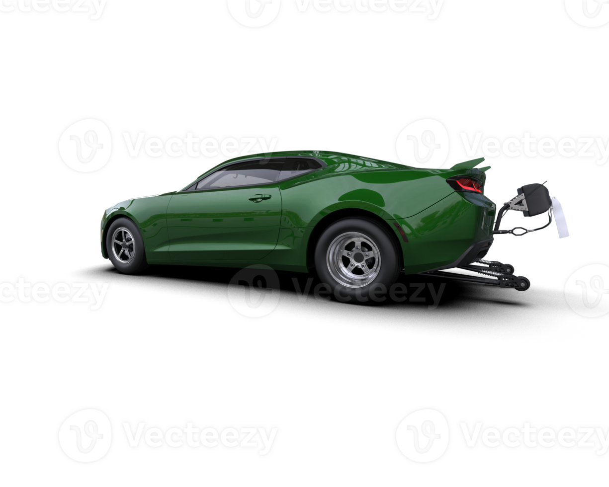 Realistic race car isolated on background. 3d rendering - illustration png