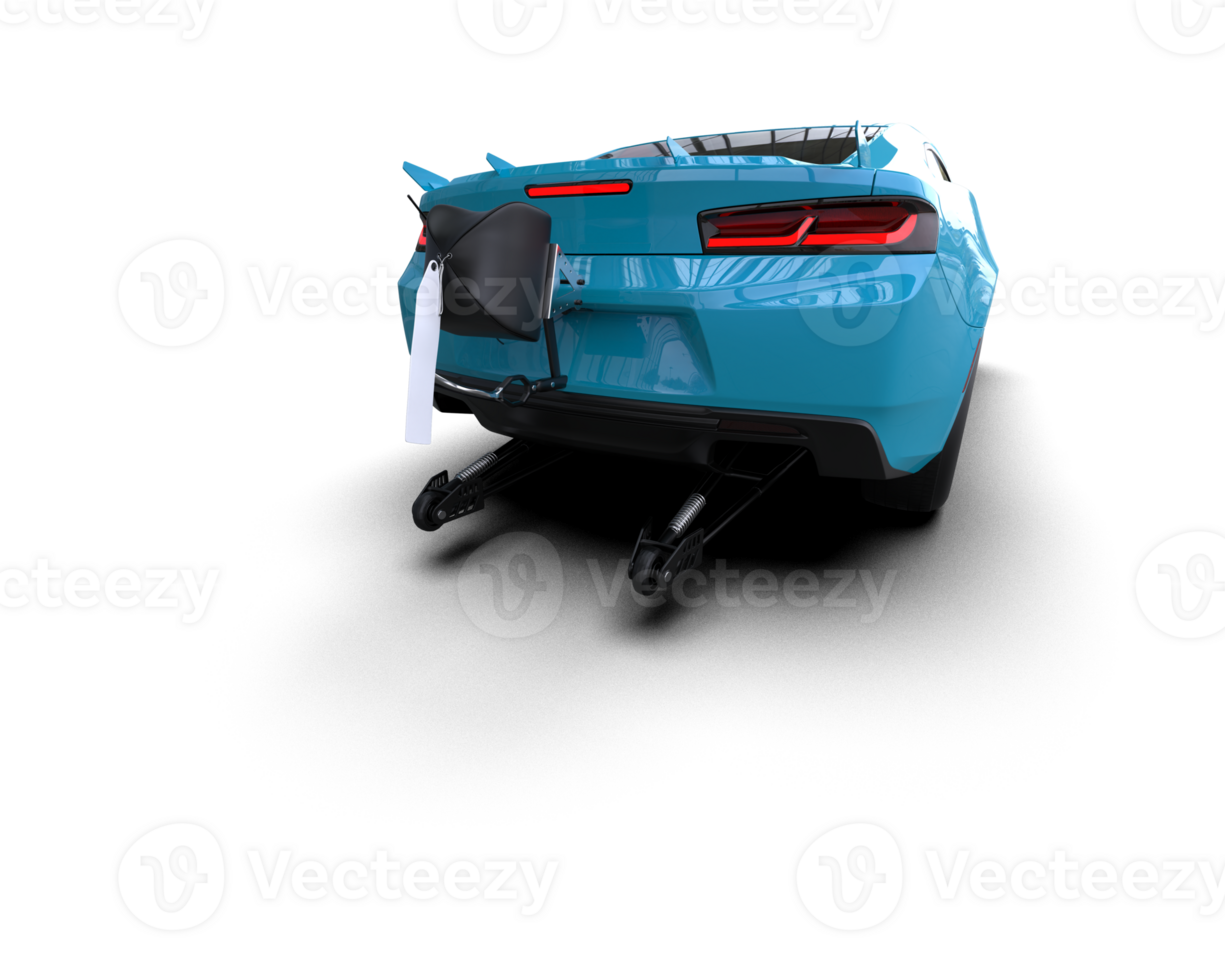 Realistic race car isolated on background. 3d rendering - illustration png