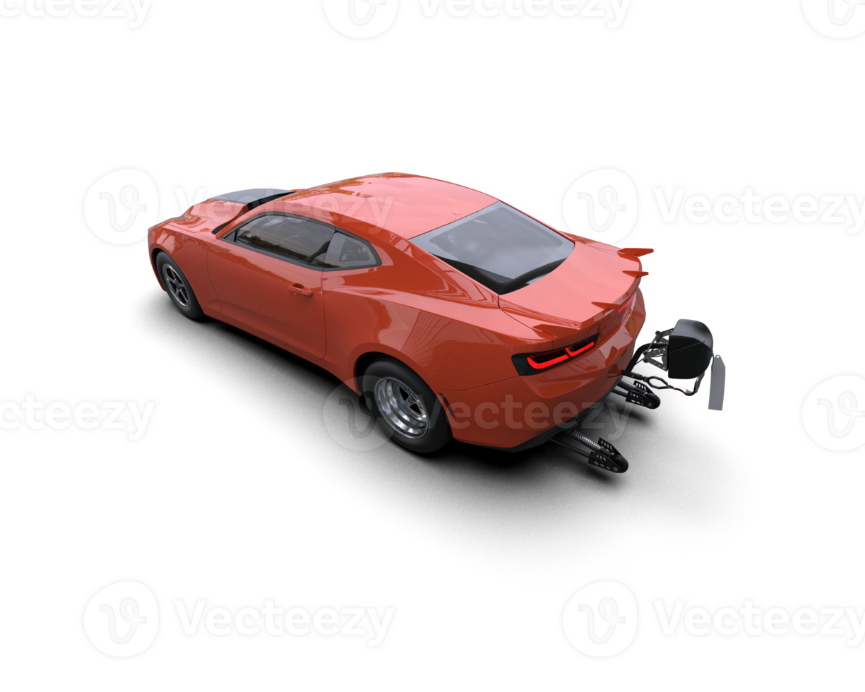 Realistic race car isolated on background. 3d rendering - illustration png