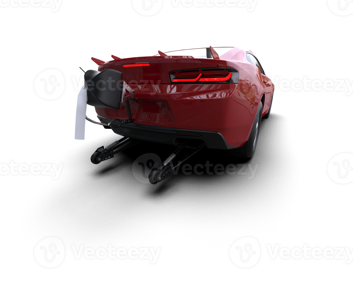 Realistic race car isolated on background. 3d rendering - illustration png