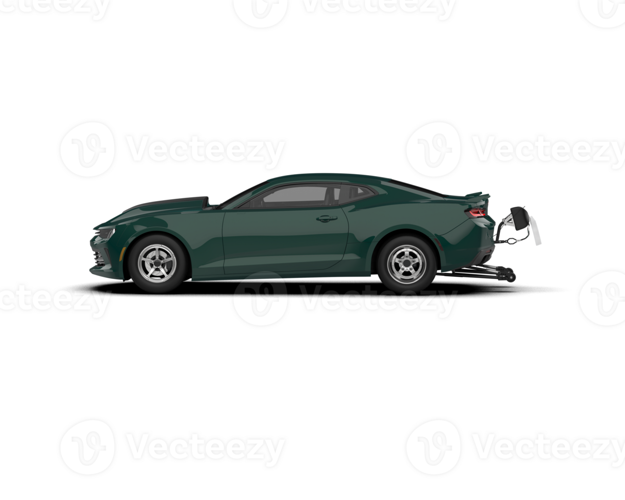 Realistic race car isolated on background. 3d rendering - illustration png