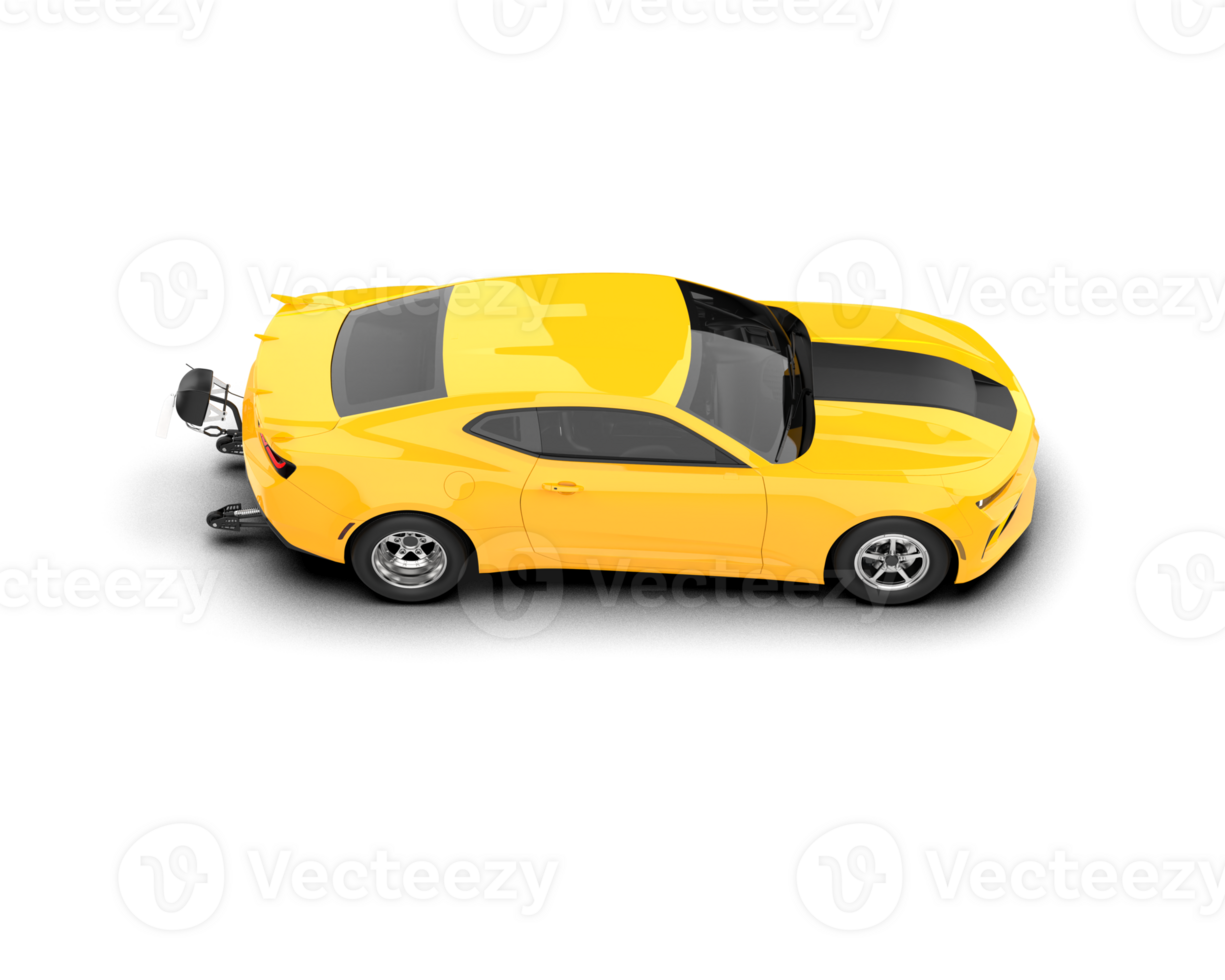 Realistic race car isolated on background. 3d rendering - illustration png