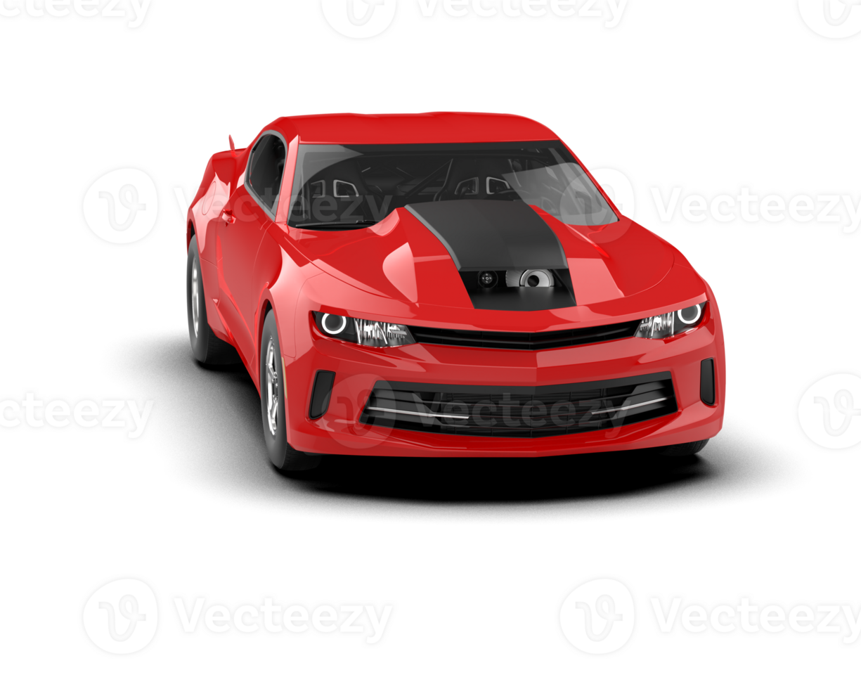 Realistic race car isolated on background. 3d rendering - illustration png