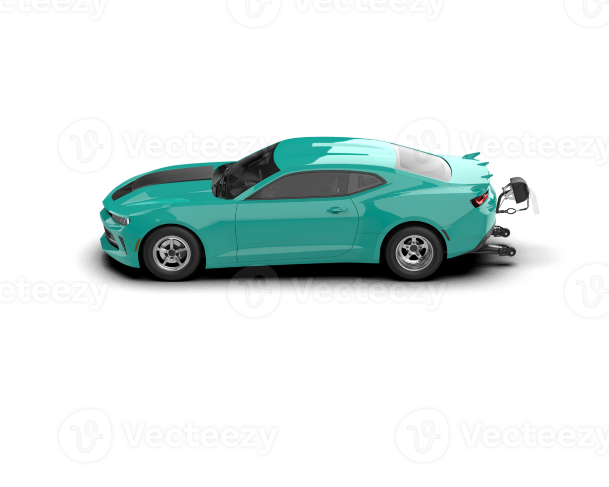 Realistic race car isolated on background. 3d rendering - illustration png