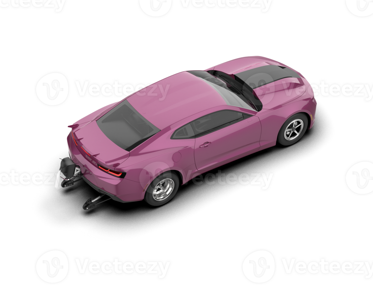 Realistic race car isolated on background. 3d rendering - illustration png