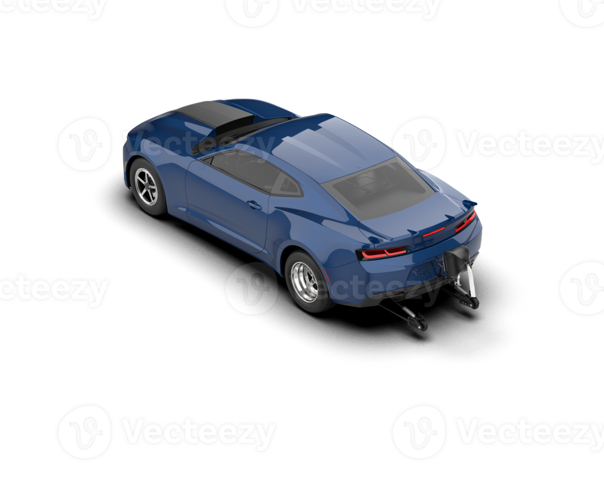 Realistic race car isolated on background. 3d rendering - illustration png