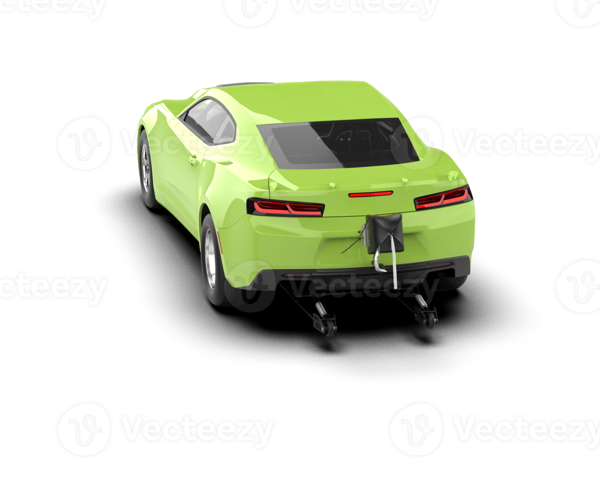 Realistic race car isolated on background. 3d rendering - illustration png