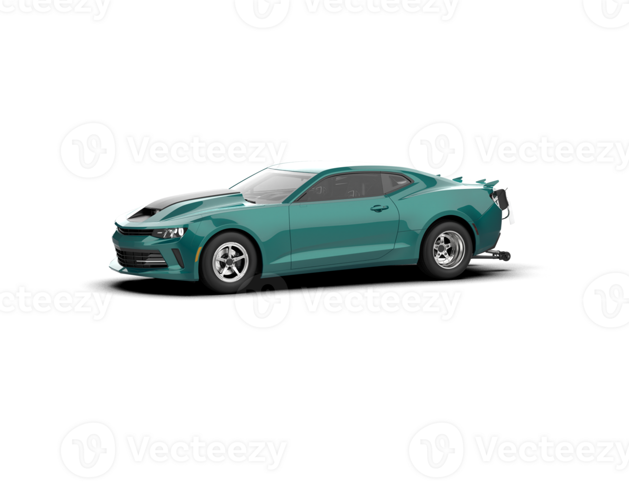 Realistic race car isolated on background. 3d rendering - illustration png