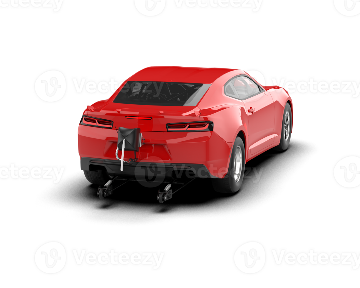 Realistic race car isolated on background. 3d rendering - illustration png