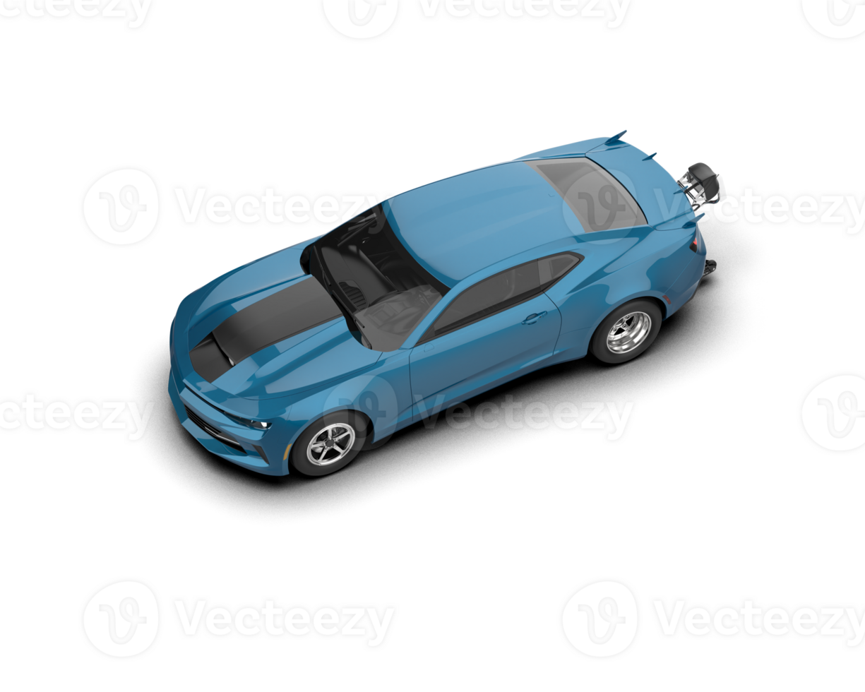 Realistic race car isolated on background. 3d rendering - illustration png
