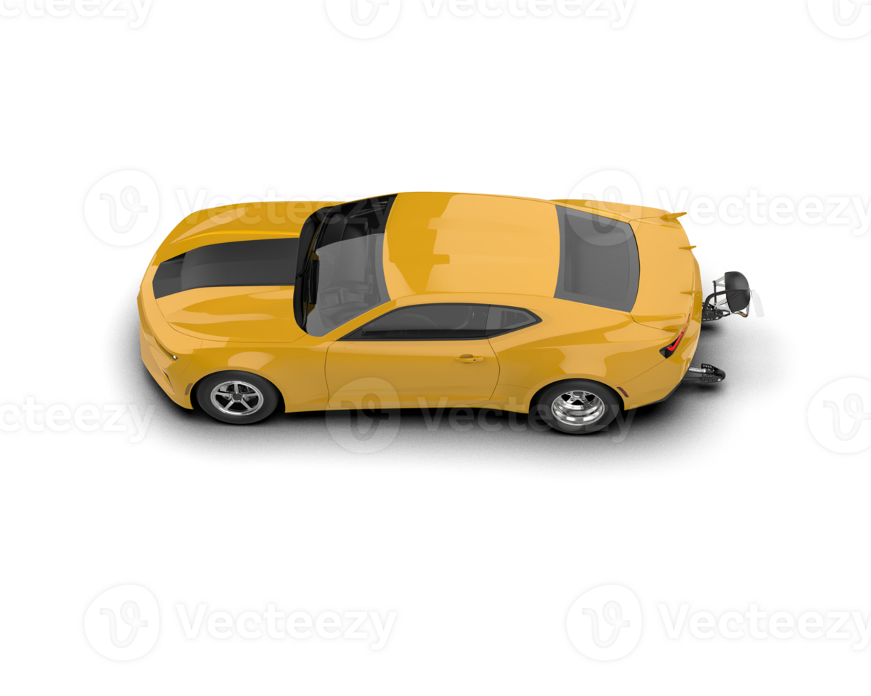 Realistic race car isolated on background. 3d rendering - illustration png