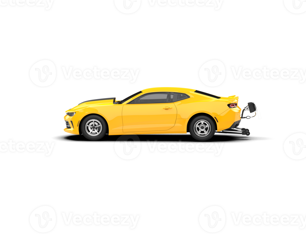Realistic race car isolated on background. 3d rendering - illustration png