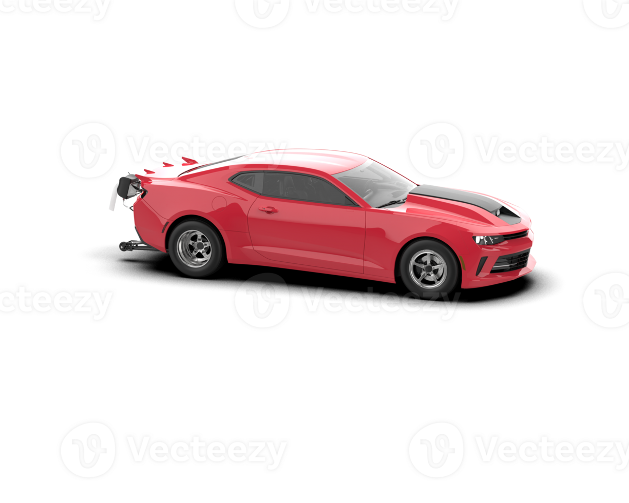 Realistic race car isolated on background. 3d rendering - illustration png