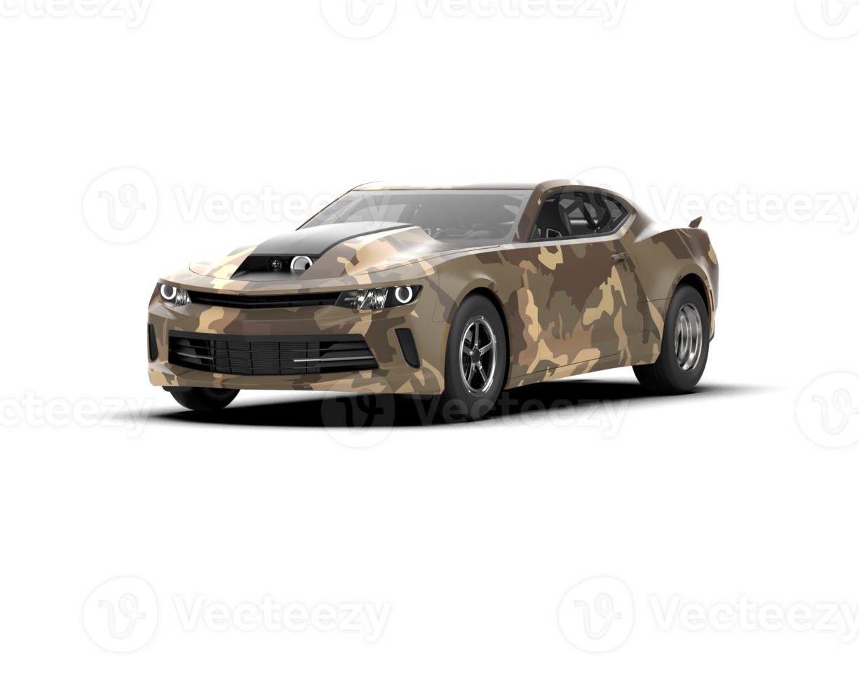 Realistic race car isolated on background. 3d rendering - illustration png