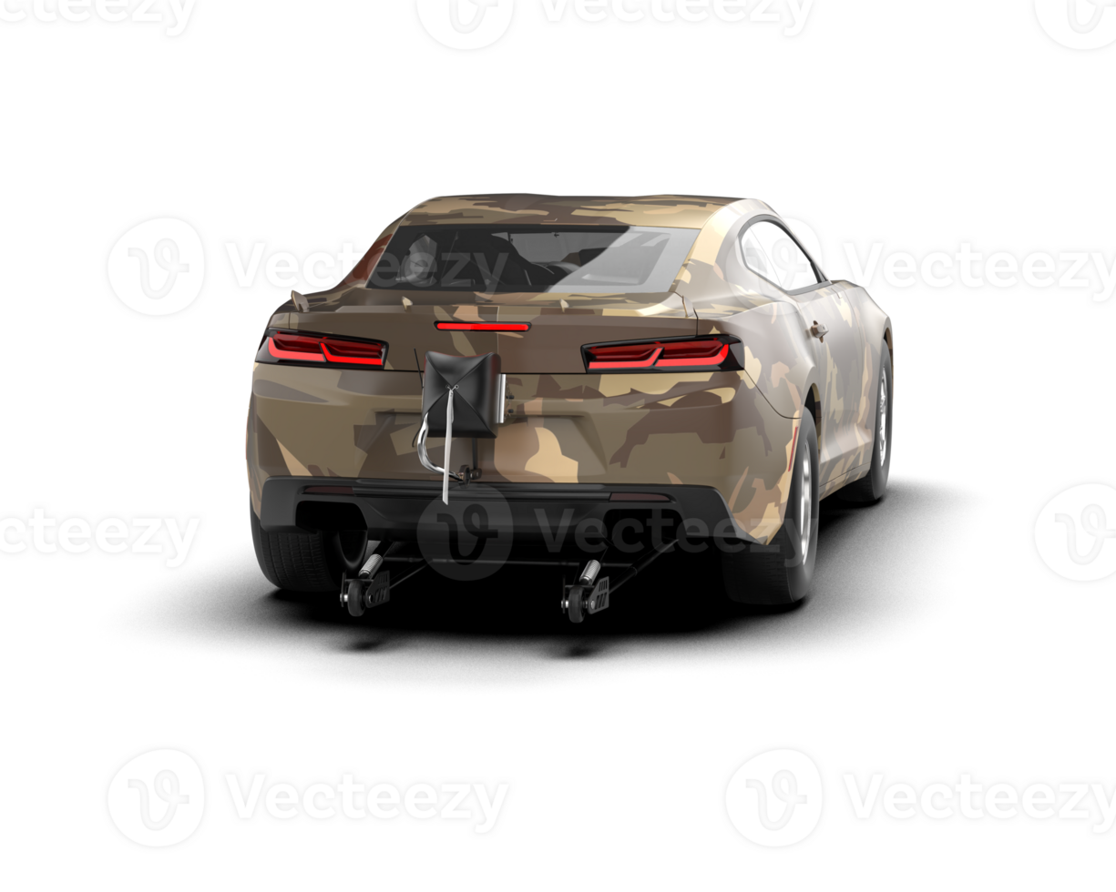 Realistic race car isolated on background. 3d rendering - illustration png