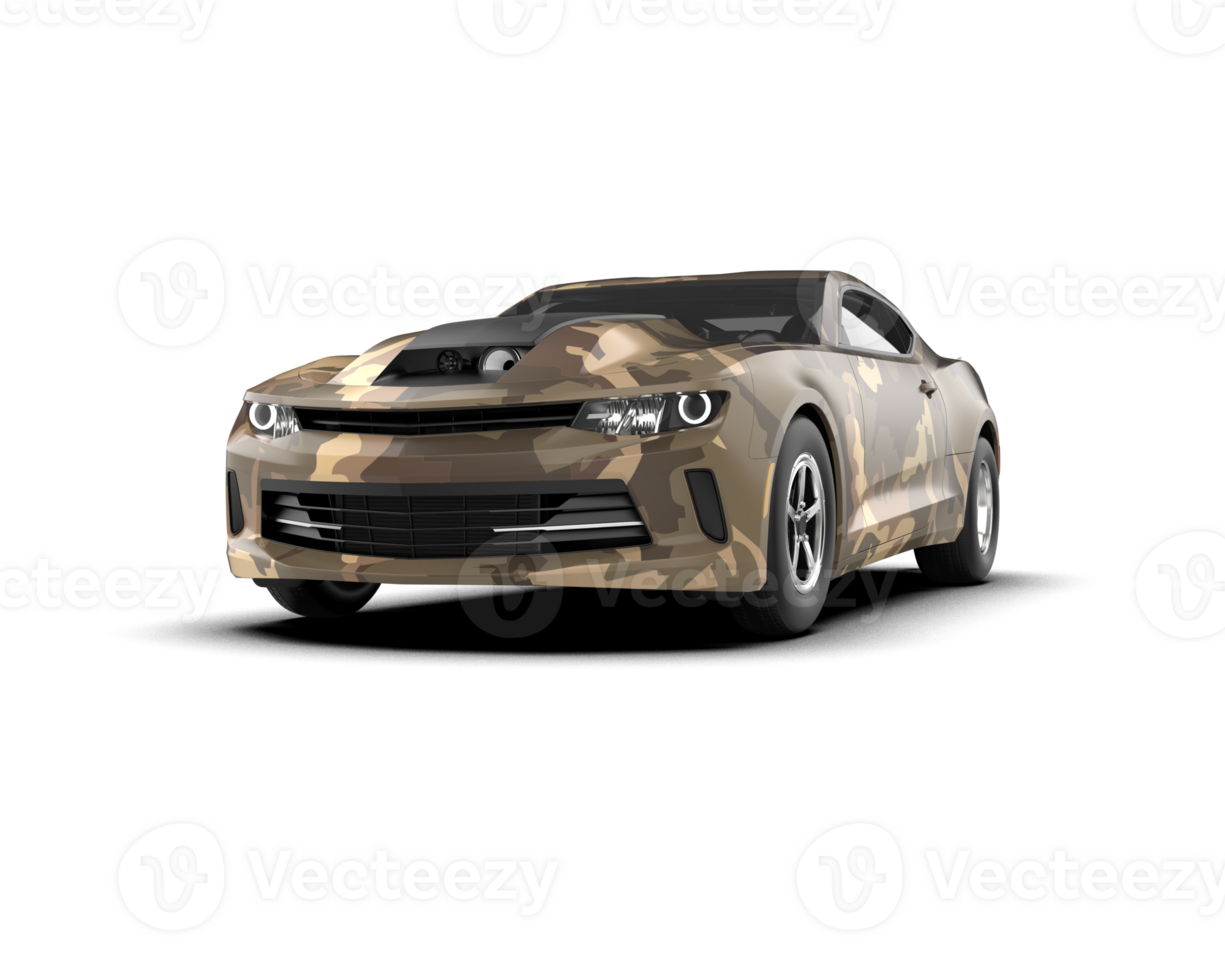 Realistic race car isolated on background. 3d rendering - illustration png